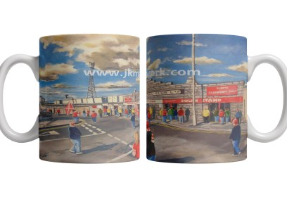 Pittodrie Stadium 'Going to the Match' Fine Art Ceramic Mug - Aberdeen FC